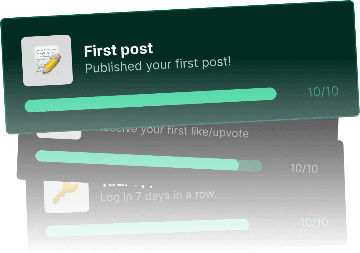 Achievement and reward system UI