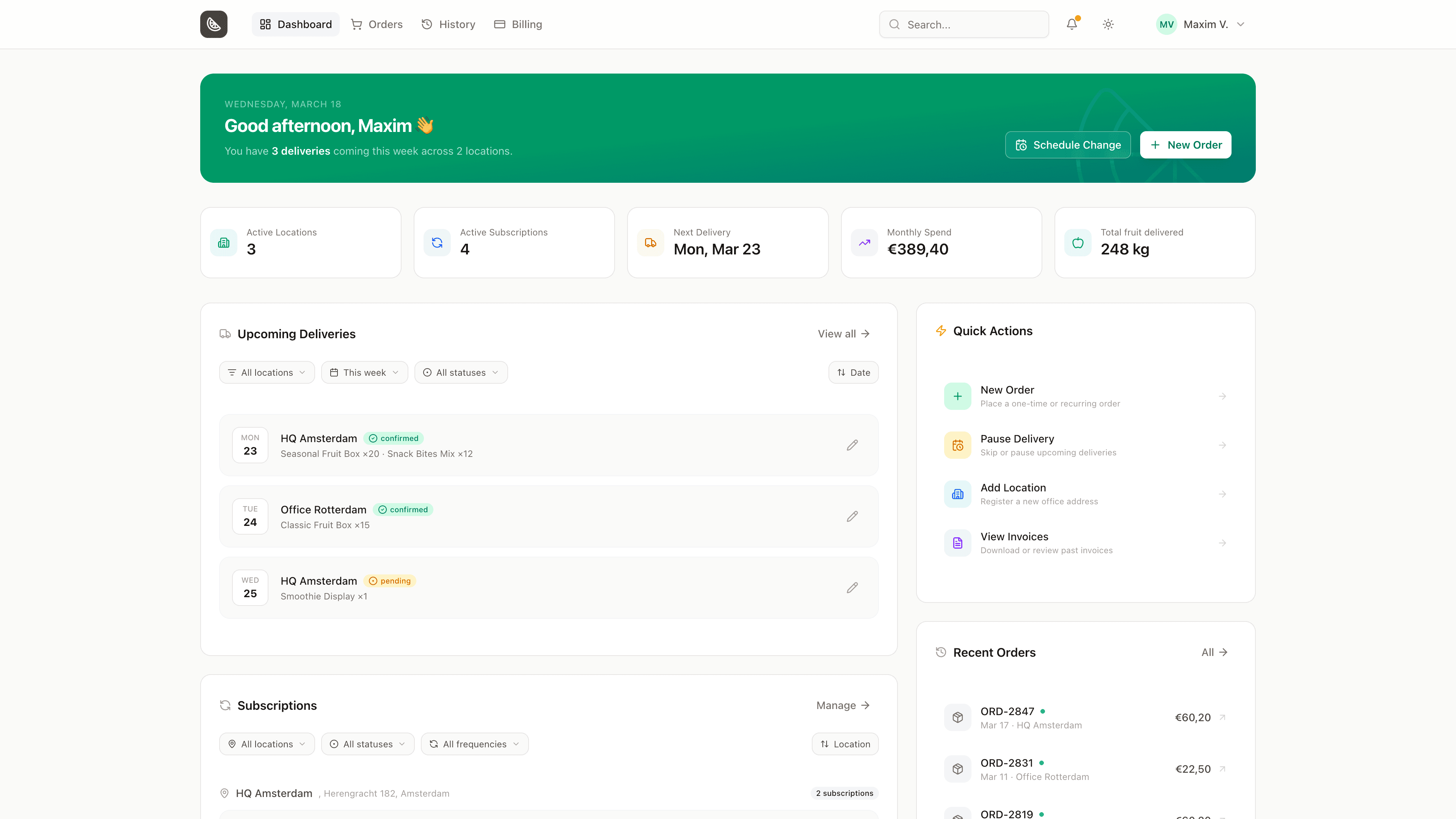 Client planning tool