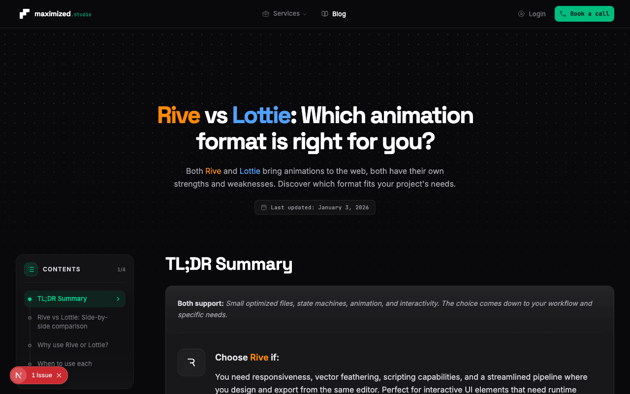 Rive vs Lottie: Which animation format is right for you?
